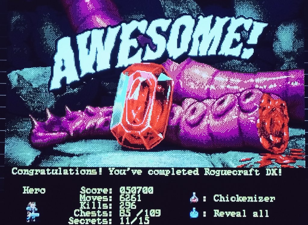 riuukiuu's tweet photo. Roguecraft DX completed with Warrior!
Had a great time. Now let's try the other heroes.
#Roguecraft #Evercade
@badgerpunch @evercaderetro https://t.co/fqbR9v5u9Q