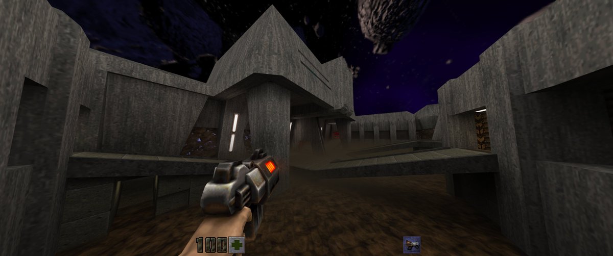 Colonthreee's tweet image. Remasterin&apos; a Brutal Base to be ready for a REMASTER of a Quake 2. &amp;gt;:3c

#leveldesign