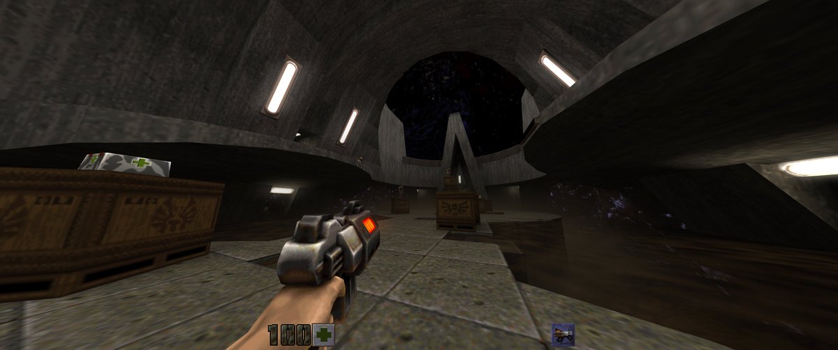 Colonthreee's tweet image. Remasterin&apos; a Brutal Base to be ready for a REMASTER of a Quake 2. &amp;gt;:3c

#leveldesign