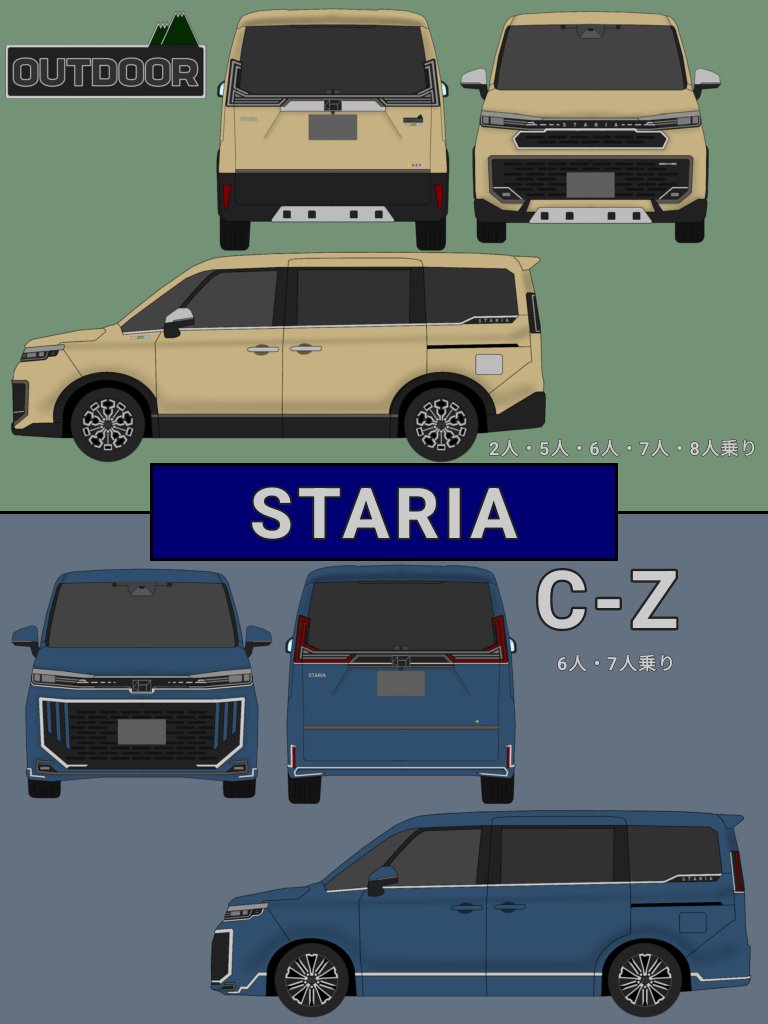 KURO_te_STAR's tweet photo. ALL NEW STARIA登場！
皆様の生活に寄り添う車が更に進化して登場。
新しい技術を多く搭載した1台となります。
今期クロテスターデザインを採用し、シンプルかつ印象に残るようなデザインとなりました。

装備や価格などの詳細な情報はお近くのクロテスターディーラーへ！
＃クロテスター https://t.co/qUbhLVzsDm