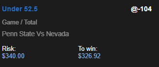 profitable_betz's tweet photo. BIG Live Arb 💰

$288 to win $374.40 on Penn State vs. Nevada over 52.5
$340 to win $326.92 on Penn State vs. Nevada under 52.5

That's a GUARENTEED $34-$38 in 30 seconds

🚨 The @OddsJam Platinum plan is FREE for ALL USERS for one more day 🚨

Sign up and get access now: https://t.co/pw9lrKjWJ4