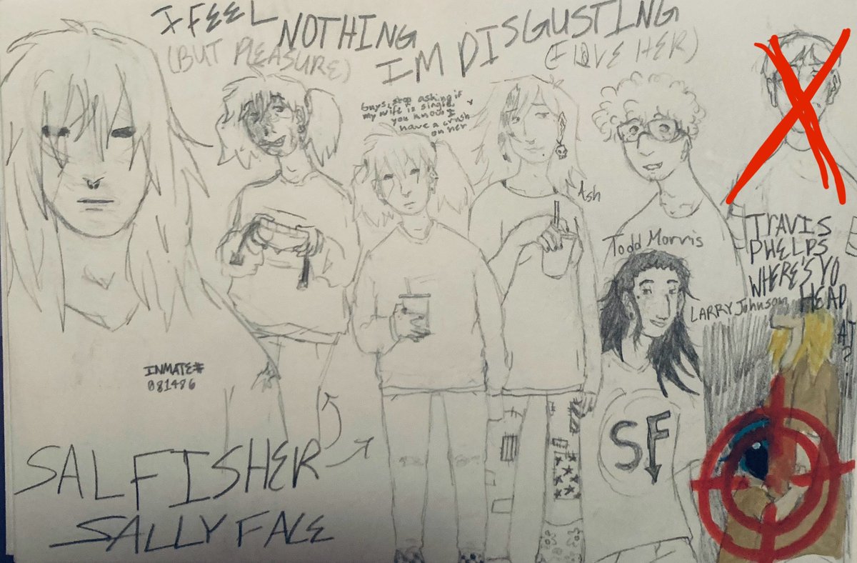 homomattio's tweet photo. who here fw #SallyFace
i write face, ik my handwriting is shitty
#salsallyface #toddsallyface #ashsallyface #larrysallyface https://t.co/NUIXR5nVTe