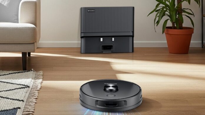 GocityBusiness's tweet photo. 🌐 At GoCity Group, we celebrate innovations pushing the boundaries of AI & IoT.

Milagrow’s new BlackCat 25 Ultra – 🇮🇳 India’s 1st AI-powered, self-emptying, bagless robotic vacuum  is a leap in smart living:
🤖 BharatBot 0.24 AI engine
🧹 70 days hands-free cleaning
📡 Real-time mapping & obstacle avoidance

This is the future of connected homes. #AI #IoT #SmartHome