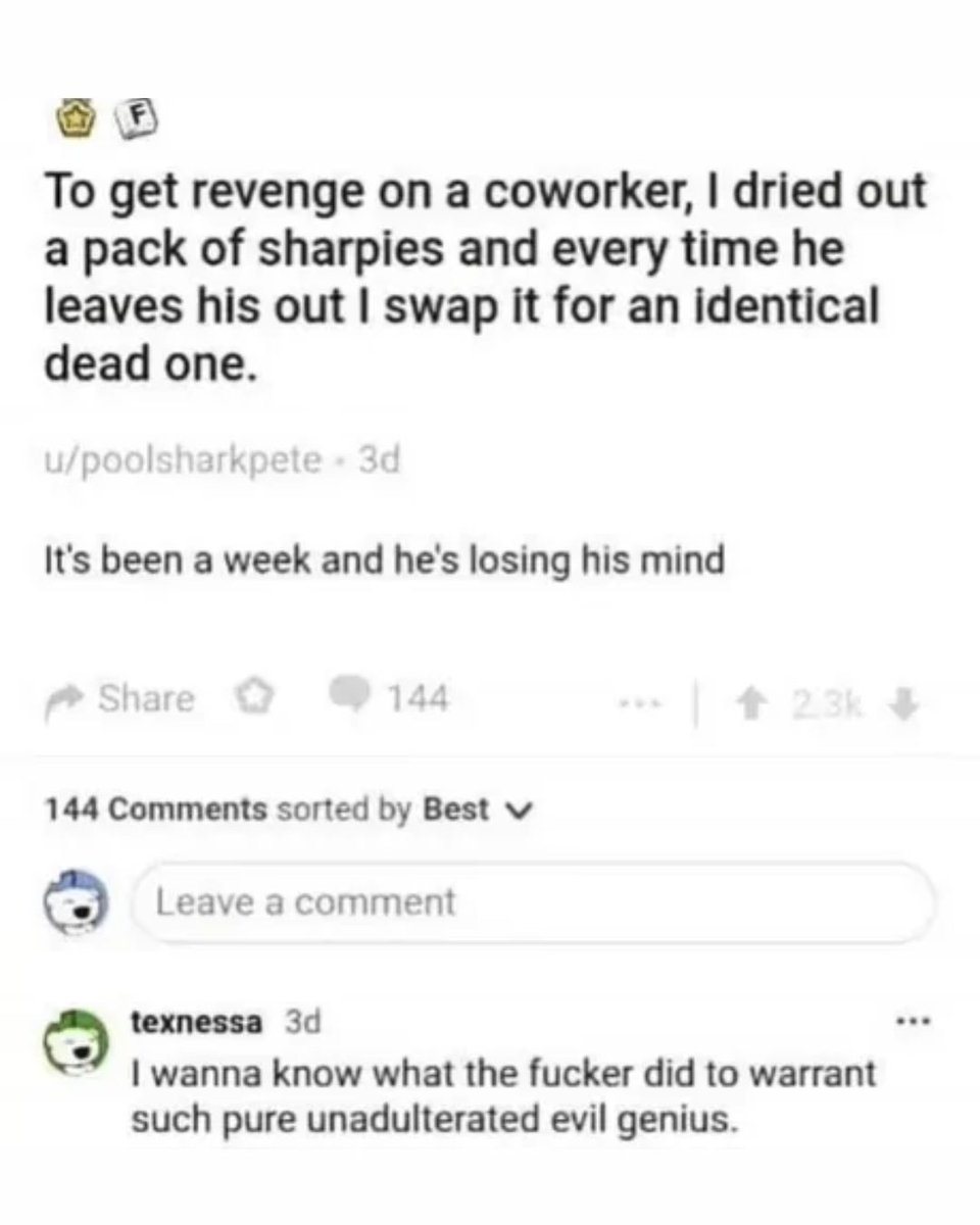 Memedroid's tweet image. Evil #memes #evil #sharpie #coworker #funny