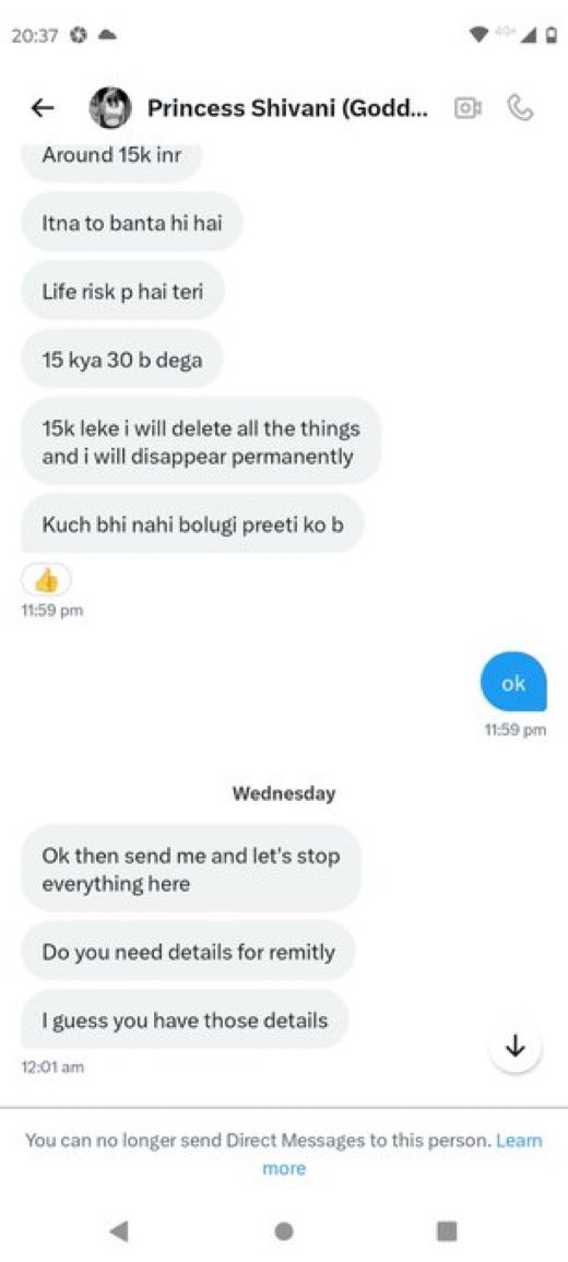 RT slave/Exposing fake goddess and mistres ๐๐โจ (@rt_andfke) on Twitter photo ๐จ Warning ๐จ
Please be careful who you trust online.
As Iโve shared before, the account <a href="/ShivaniDom/">Princess Shivani (Goddess)</a> is actually run by two men pretending to be a domme. Recently, theyโve started blackmailing peopleโthreatening to expose their kinks to friends and family.
One victim simply ๐จ Warning ๐จ
Please be careful who you trust online.
As Iโve shared before, the account <a href="/ShivaniDom/">Princess Shivani (Goddess)</a> is actually run by two men pretending to be a domme. Recently, theyโve started blackmailing peopleโthreatening to expose their kinks to friends and family.
One victim simply