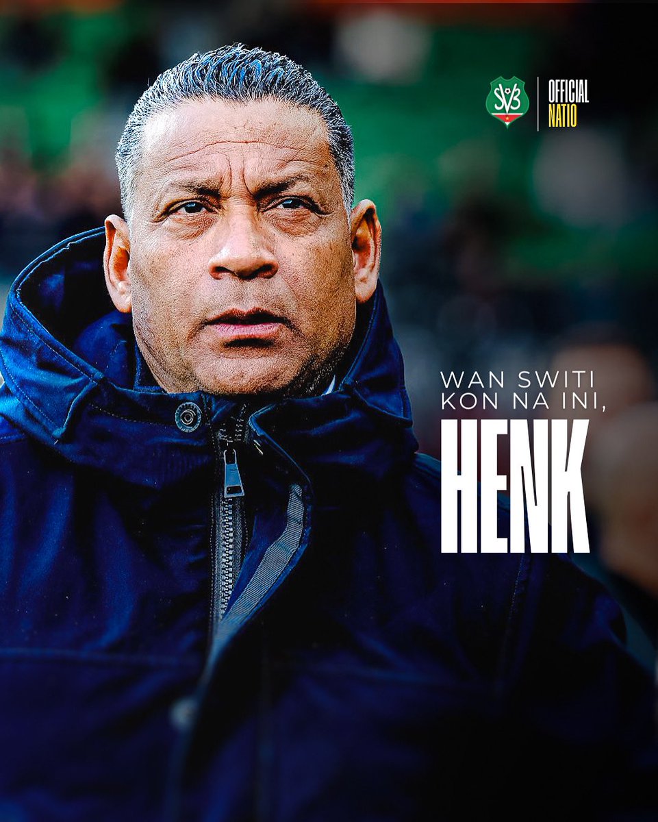 OfficialNatio_'s tweet photo. Wan Switi Kon Na Ini Henk! 🙌 He joins Head Coach Stanley Menzo and the technical staff to strengthen Natio. Already in this window, he will be on the sidelines for the decisive third round of the 2026 World Cup qualifiers. 🇸🇷🔥 #officialnatio #bribinakrakti #RoadTo2026 https://t.co/I9XnklxApV