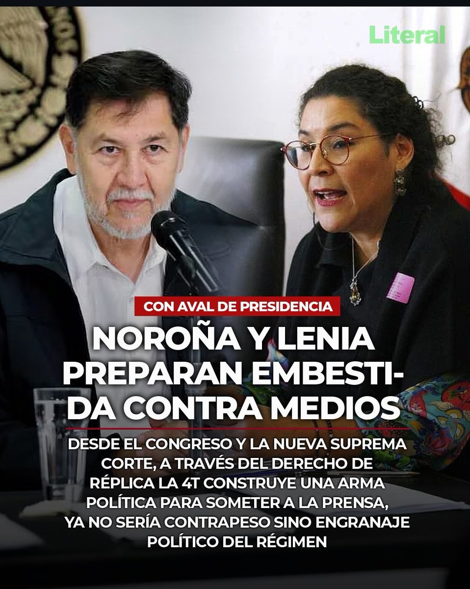 OskyElMagno's tweet photo. EL #QUINTOPODER a punto de caer y en peligro de extinción.
Los hdspvtisimamadre de @fernandeznorona y @LeniaBatres preparan contraataque con el aval de @Claudiashein contra los medios de comunicación para someter a la prensa.
#CONGRESO Y @SCJN extinguir la #LibreExpresión. https://t.co/MXk88WZfbh