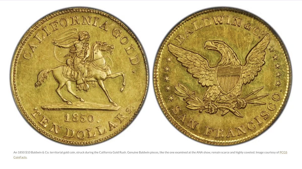 ANACoins's tweet image. At the #WFM collectors held history in their hands—from Baldwin &amp;amp; Co. gold to the famed Double Eagle. Dive into these rare coins via Numismatic News: bit.ly/4mzmXbr

#CoinCollecting #RareCoins #Numismatics #DoubleEagle #GoldCoins #WorldsFairOfMoney