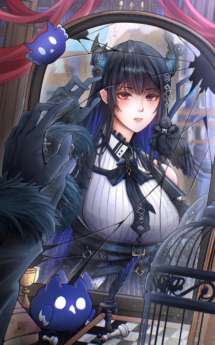 geniee_qw's tweet photo. 🪞🐦‍⬛#RavenCrafts https://t.co/ECYaPmixGI