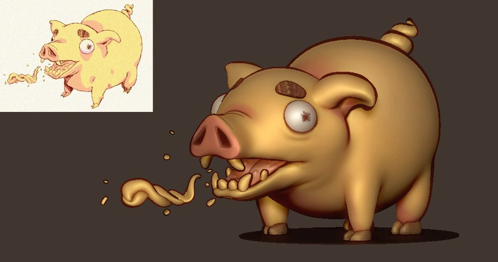 The pig's burped
Thanks for your attention

Speedsculpt based on doodle by
Germán Reina Carmona