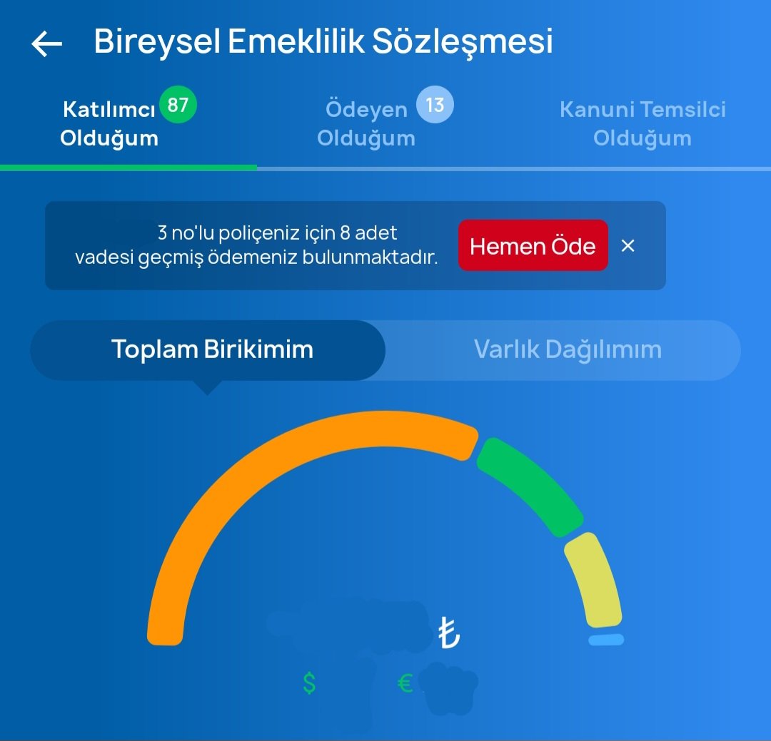 Ben elendim arkadaşlar. Aynı firmada başka kurum üzerinden başlatılan BES'i açmama sistem izin vermiyor. 87'si kendime 13'ü yakınlarım adına olmak üzere 100 hesap açmıştım. Aşağıdaki plan da makul duruyor. 100 üzeri hesap stokladığım için ve sıkışık olduğumdan henüz denemedim.