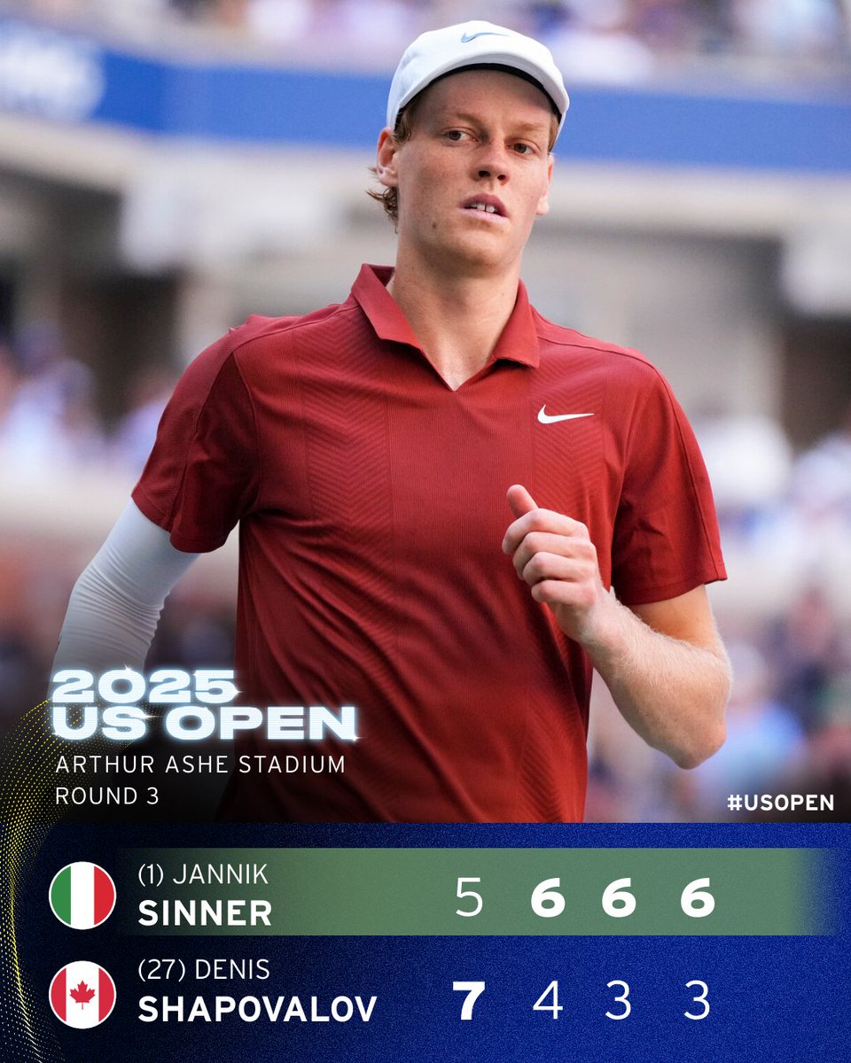 Jannik Sinner turns on the jets and flies into the second week! 🚀