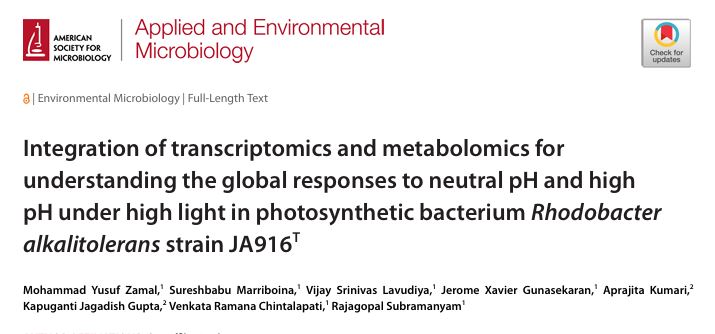 Happy to share recent research paper published in Applied and Environmental Microbiology.
This research paper is productive work of fruitful collaboration between University of Hyderabad and <a href="/NIPGRsocial/">BRIC-NIPGR</a> 
journals.asm.org/doi/epub/10.11…
<a href="/DBTIndia/">Department of Biotechnology</a> <a href="/rajagopals3203/">rajagopal subramaniyan</a> <a href="/rajesh_gokhale/">Rajesh Gokhale</a>