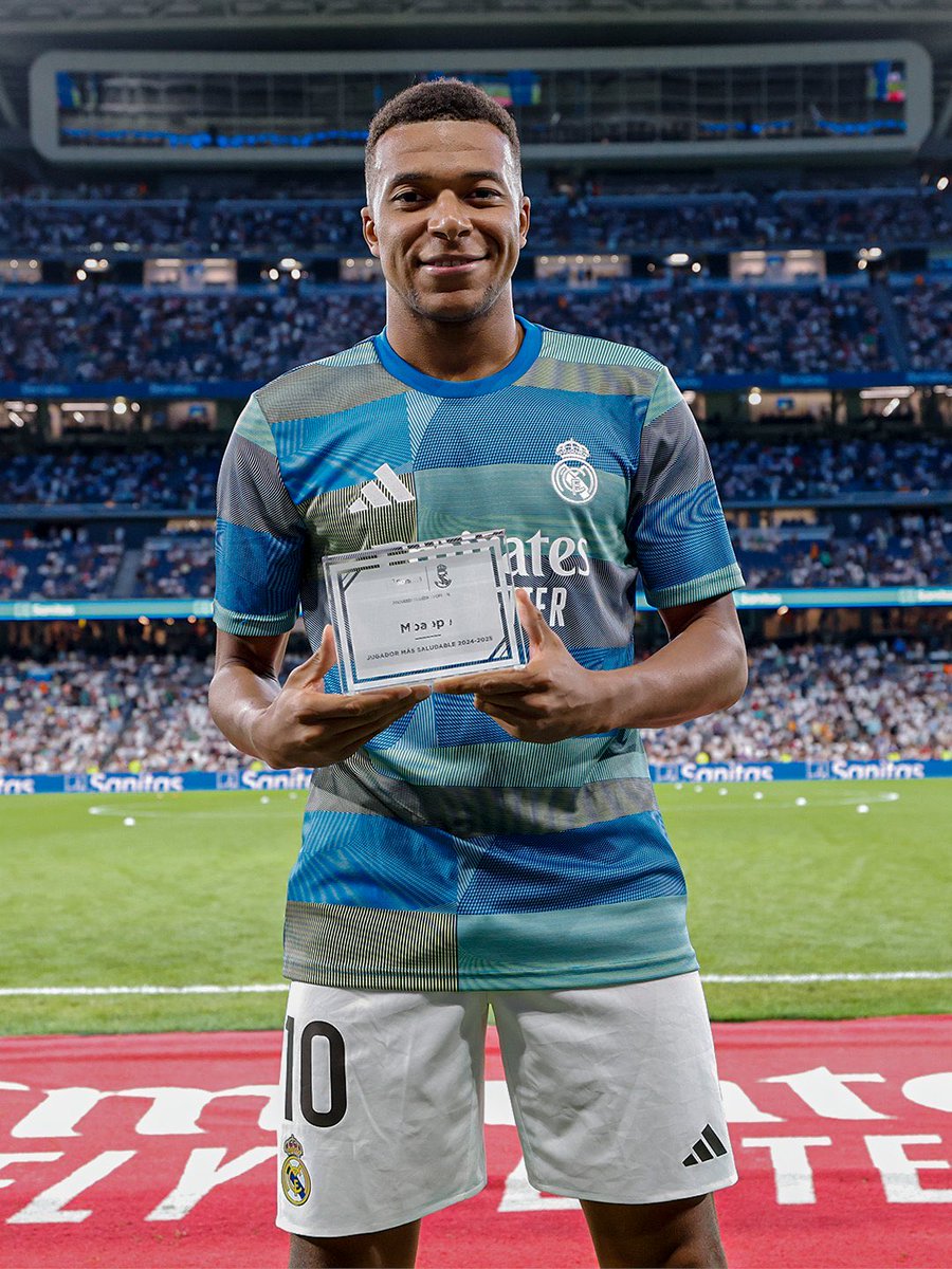RMadridFrance_'s tweet image. 🚨OFFICIEL | Kylian Mbappé est élu joueur le plus sain de la saison 24-25 !