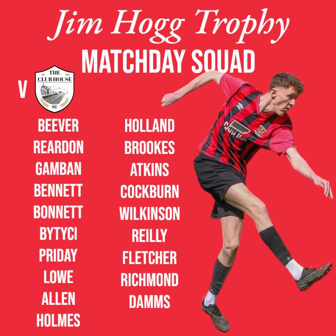 Strong side as we face <a href="/Clubhouse_FC/">The Clubhouse FC</a> in the Jim Hogg Trophy 🏆 

🏟️ SGP Thorncliffe 
⏰ 11am
