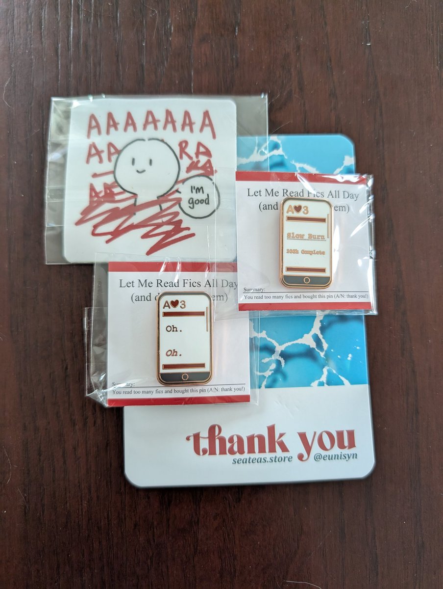 Got my pins and sticker from <a href="/eunisyn/">Syn</a> !!! Absolutely obsessed