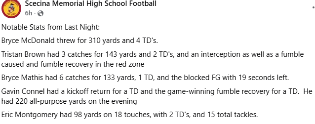 Notable Stats from last night's win versus Heritage Christian. #EastsideCatholicFootball