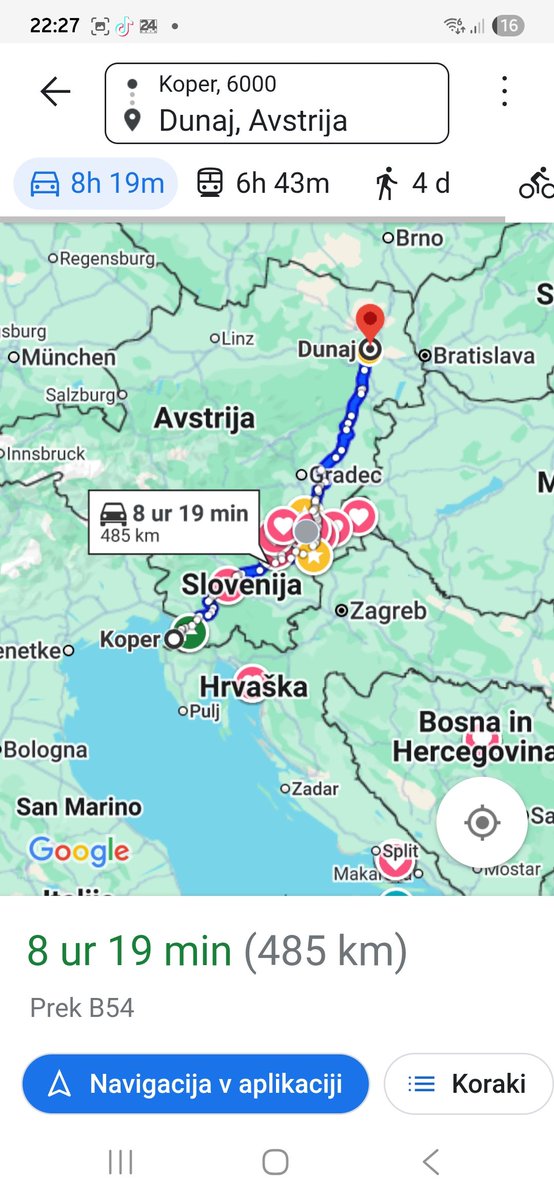 Mi lahko nekdo razloži zakaj se tuji turisti vozijo po naši tako zabasani avtocesti, če imajo drugo verjetno boljšo in  časovno krajšo izbiro čez Italijo in Avstrijo glede na te posnetke poti, ki sem jih izbrala na Maps and go aplikaciji ? Jaz izberem krajše poti, ko kam potujem