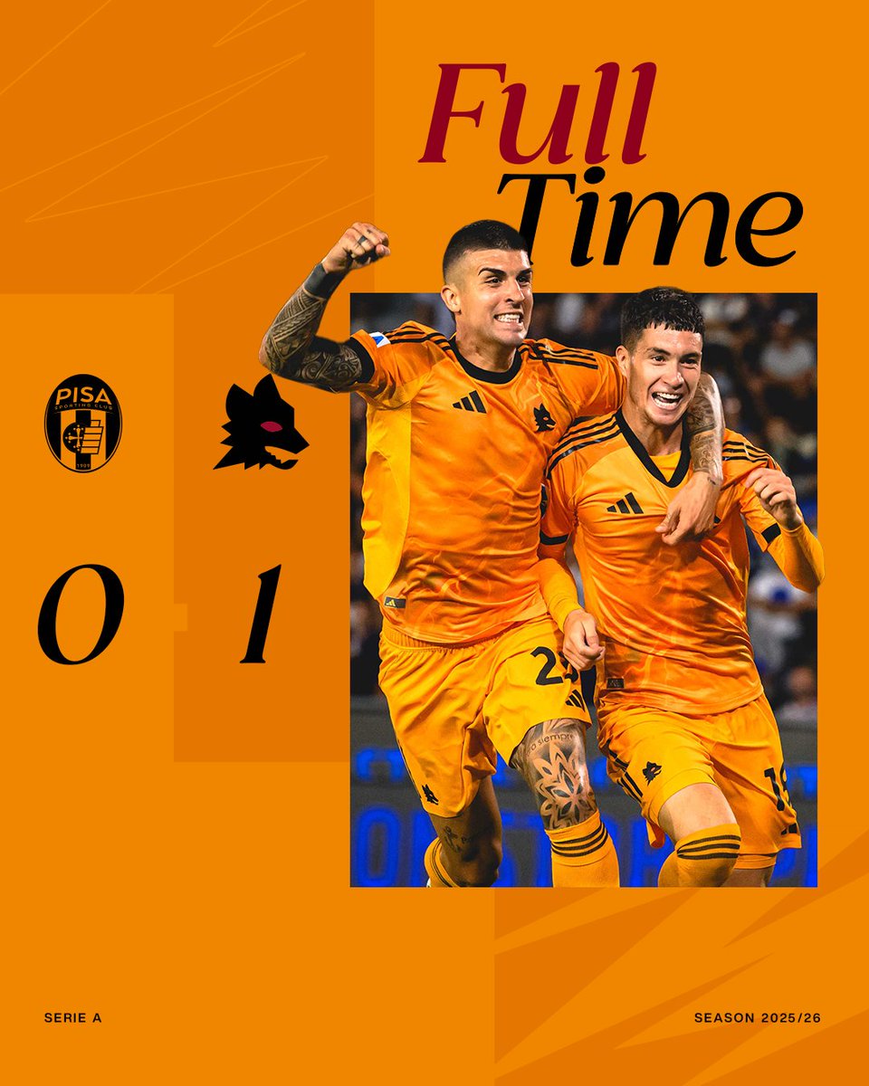 ⏱ | Another three points! 1-0 again - Soule with the match-winning strike in Pisa!

#ASRoma #PisaRoma