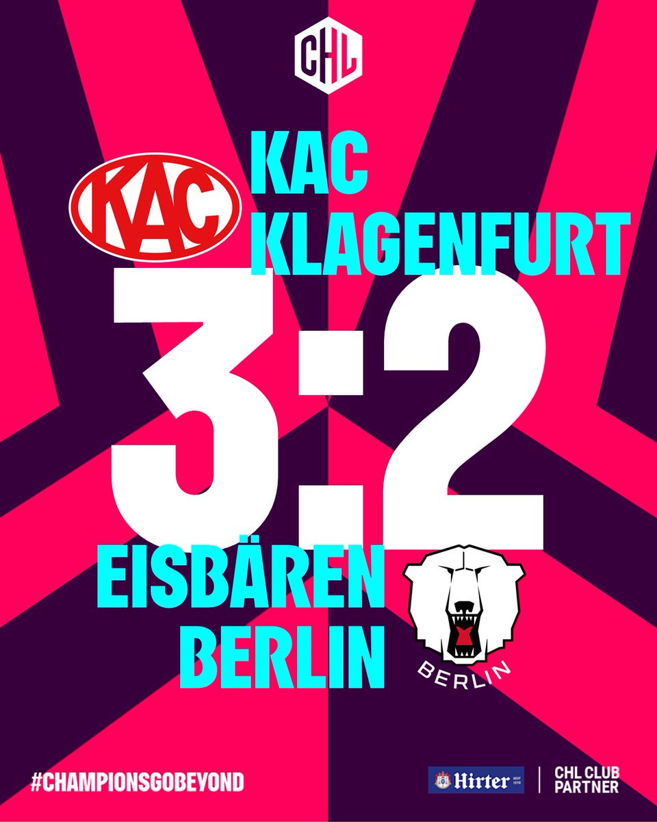 Klagenfurt siegt internationaaal! #KACBER #ChampionsGoBeyond #KACinternational #Rotjacken