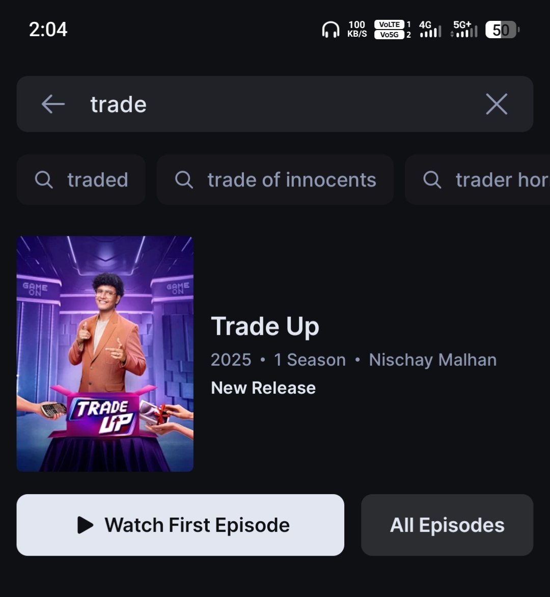 Pranshu48868185's tweet image. I watched both episode
Kya show bnaya hai @TriggeredInsaan
 Bhai ne majja aa gya 
@JioHotstar @HotstarReality
#Tradeup #AbhishekMalhan 
#nischaymalhan  #JioHotstar