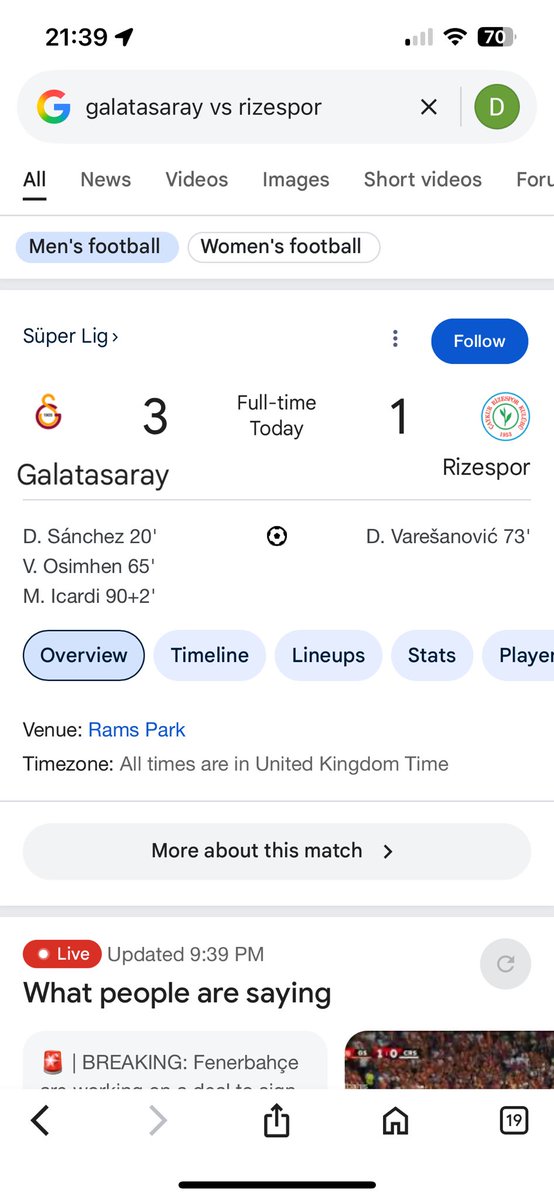Another good weekend for the red and yellow armies <a href="/PartickThistle/">Partick Thistle FC</a> <a href="/Galatasaray/">Galatasaray EN</a>