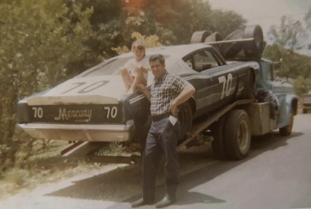 JD with his daughter Linda. 

Old school! 

#JD70 #Legacy70 #NASCAR