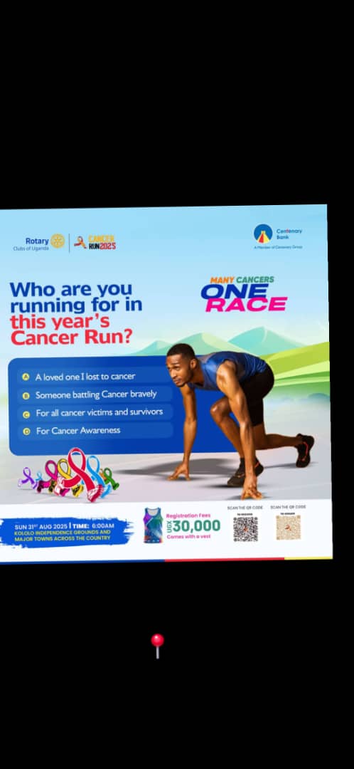 We run not just for ourselves, but for hope, for healing, and for every warrior who refuses to give up the fight against cancer Happening tomorrow don't miss #CancerRunUg25 
<a href="/RKyadondo/">Rotary Club Of Kyadondo🇺🇬</a> 
<a href="/rotaryd9213/">Rotary District 9213</a> 
#ManyCancersOneRace