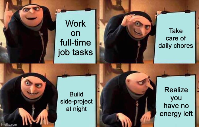 DeepuBuilds's tweet image. The real challenge isn’t coding the app, it’s finding energy after a full day of work. 💻🌙
Fellow builders, how do you balance full-time jobs with side-projects? 

@buildinpublic #indiehacker #problem #saasfounder #coders #builders #founders