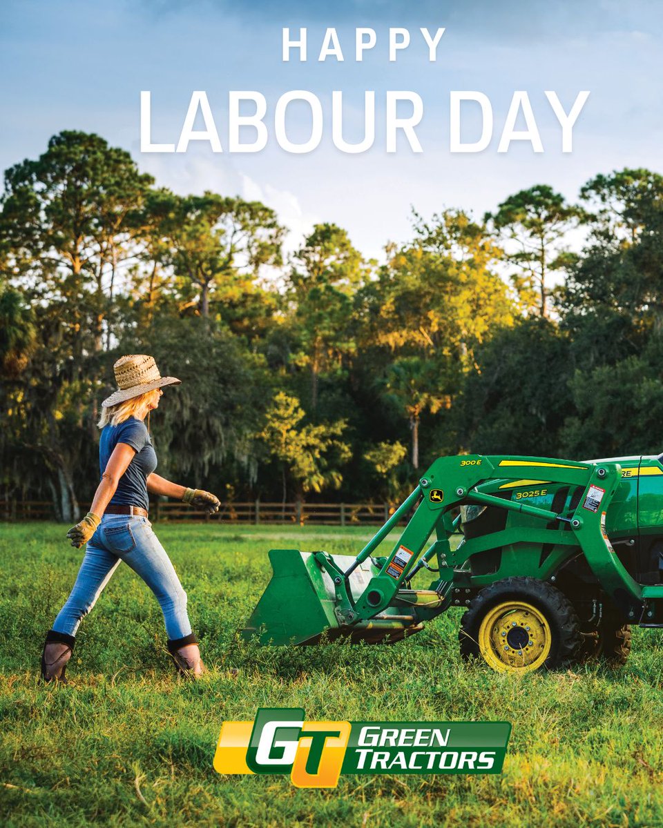 Happy Labour Day. Here’s to all who work in acres, yards, and communities — thank you for all you do. 💚🚜