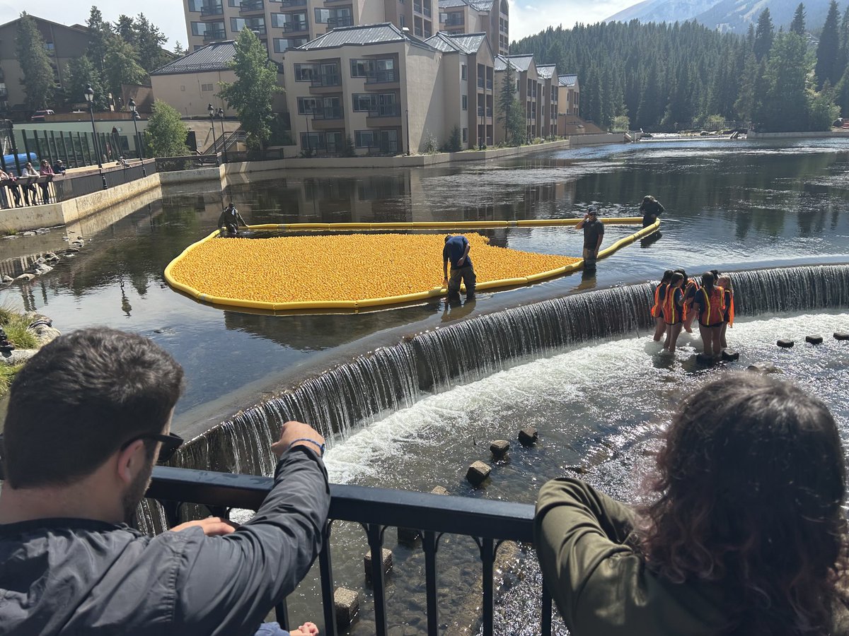 Getting ready for the Duck Race in Breckenridge.
