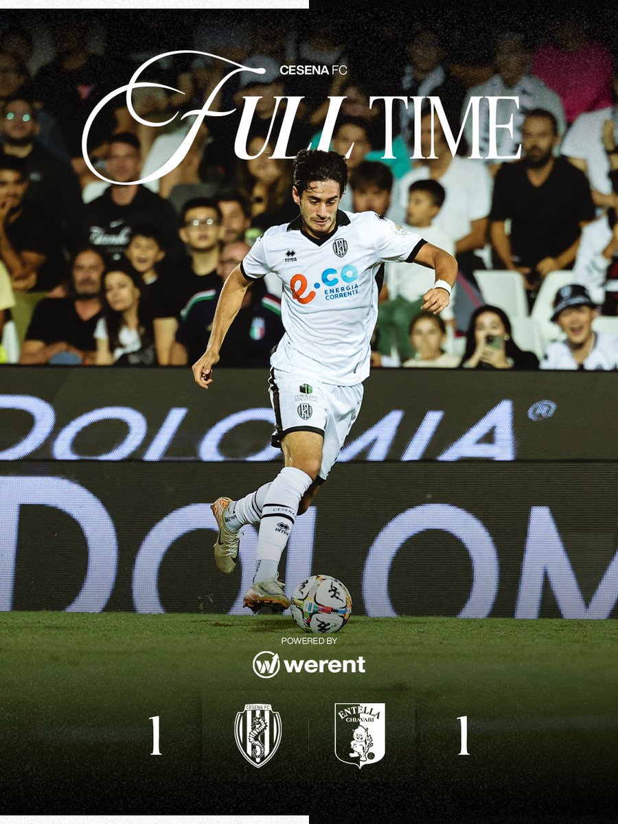 𝑓𝑢𝑙𝑙 𝗧𝗜𝗠𝗘 ⏸️ 𝟏 - 𝟏
Al Manuzzi termina in parità. 
Ci abbiamo provato fino all’ultimo, avanti così Burdel 💪🏼🤍🖤

Powered by Werent

#DAIBURDEL #CesEnt