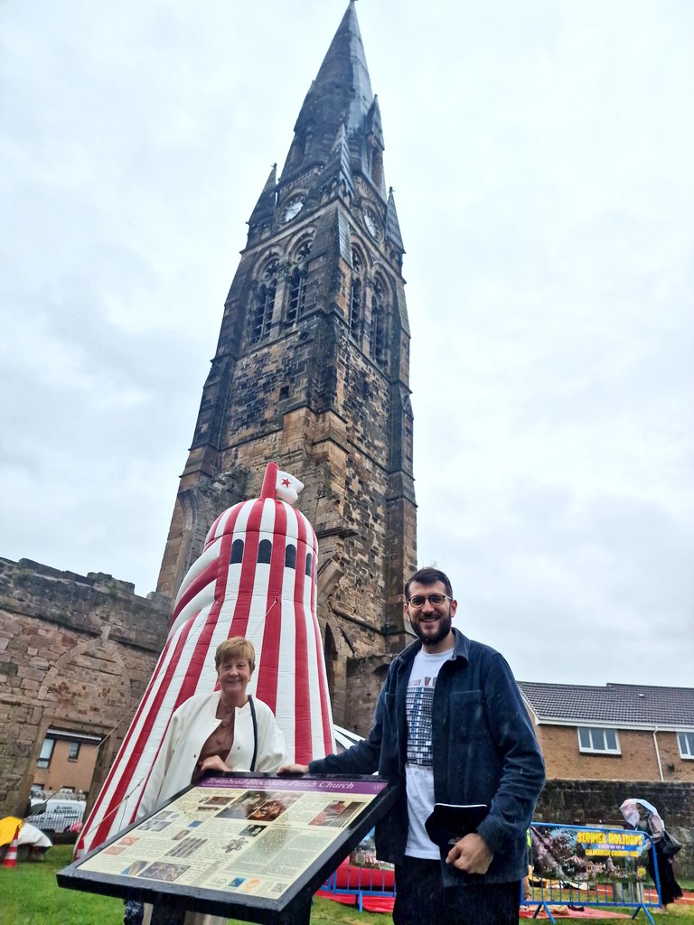 Over the last 35 years, Rosemount Development Trust has led the regeneration of Royston.

It was lovely to join their celebration event today with <a href="/MaureenBurkeMP/">Maureen Burke 🌹</a>, in the shadow of the Roystonhill Spire, saved by the Trust in 1997 after the rest of the church was demolished.