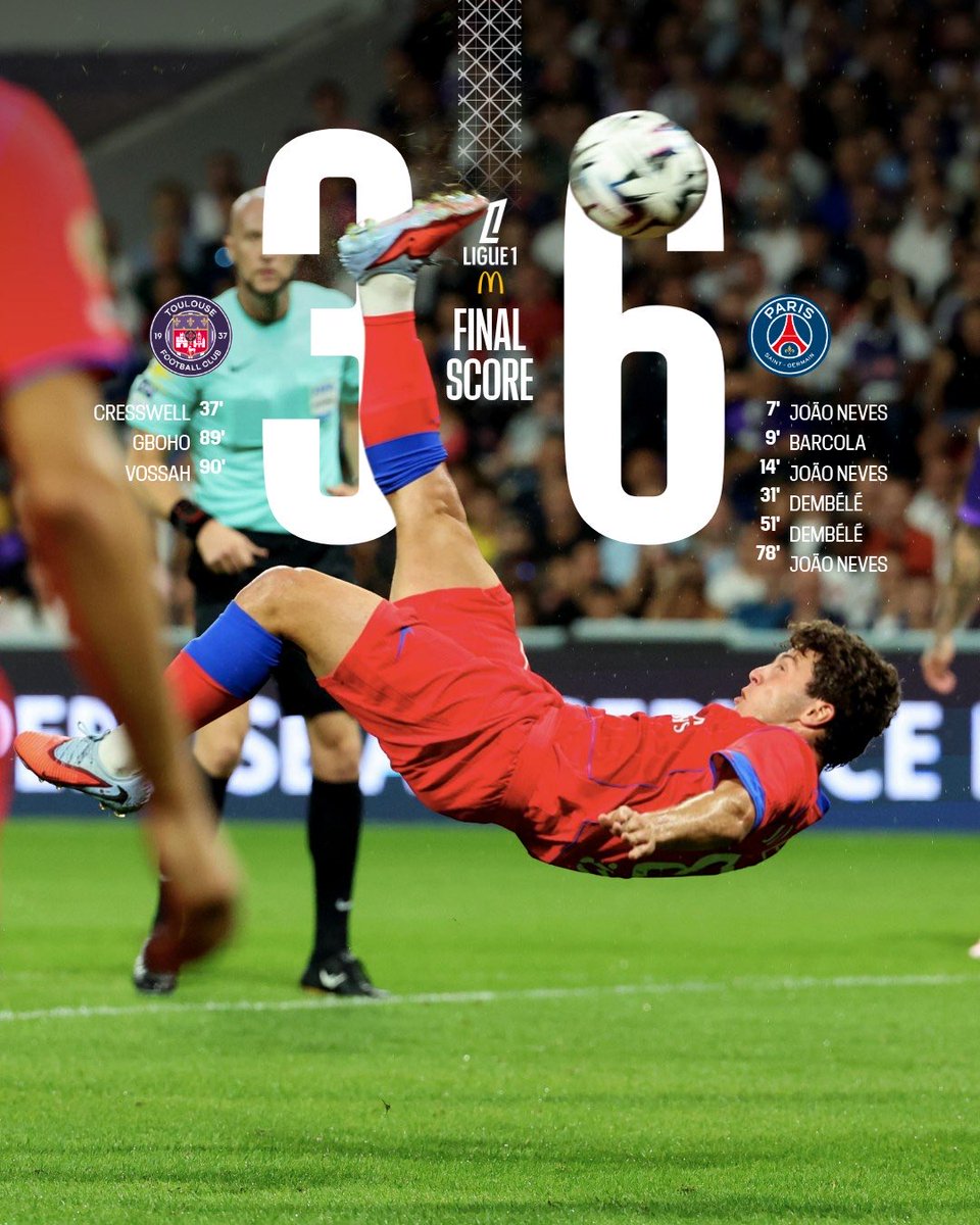 PSG_English's tweet photo. VICTORY! ✅❤️💙

#TFCPSG 3️⃣-6️⃣ I #Ligue1 https://t.co/ZtvIcNsPiv