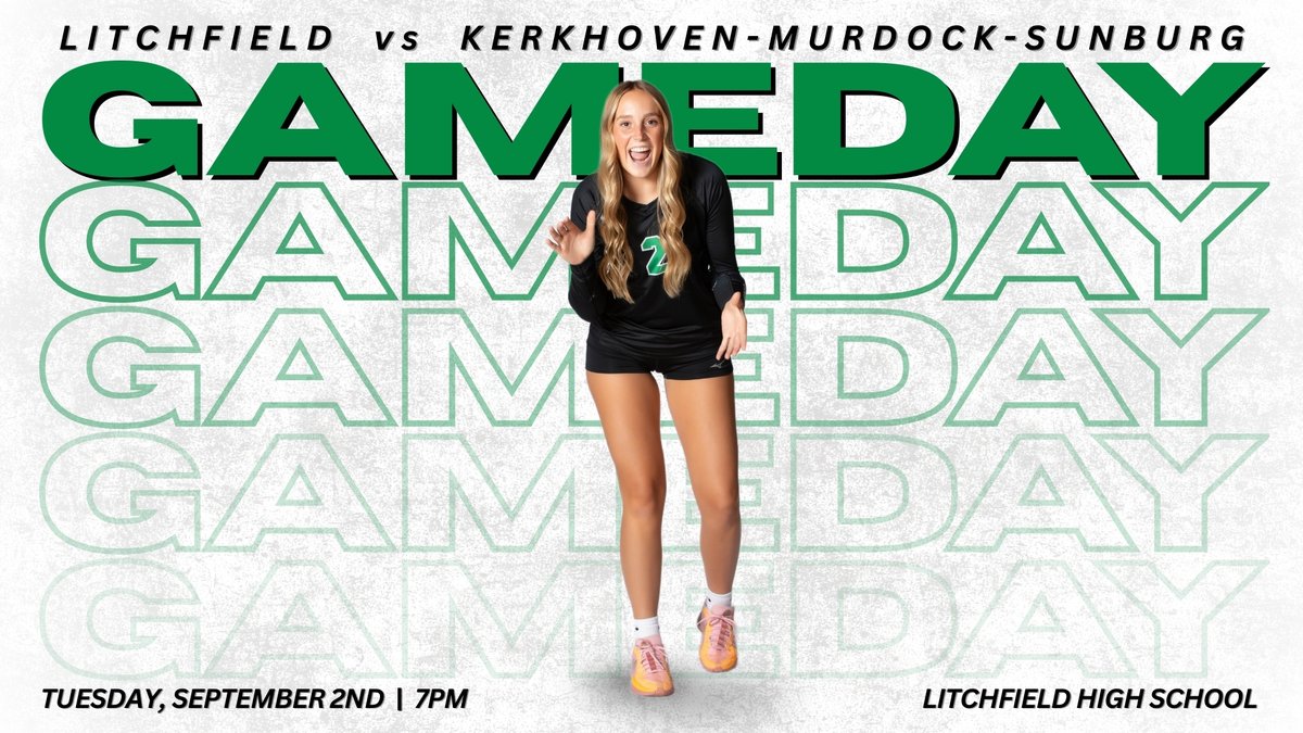Game Day!   

🏐 vs KMS 
⌚️7:00pm
📍Litchfield High School 

#golitch
