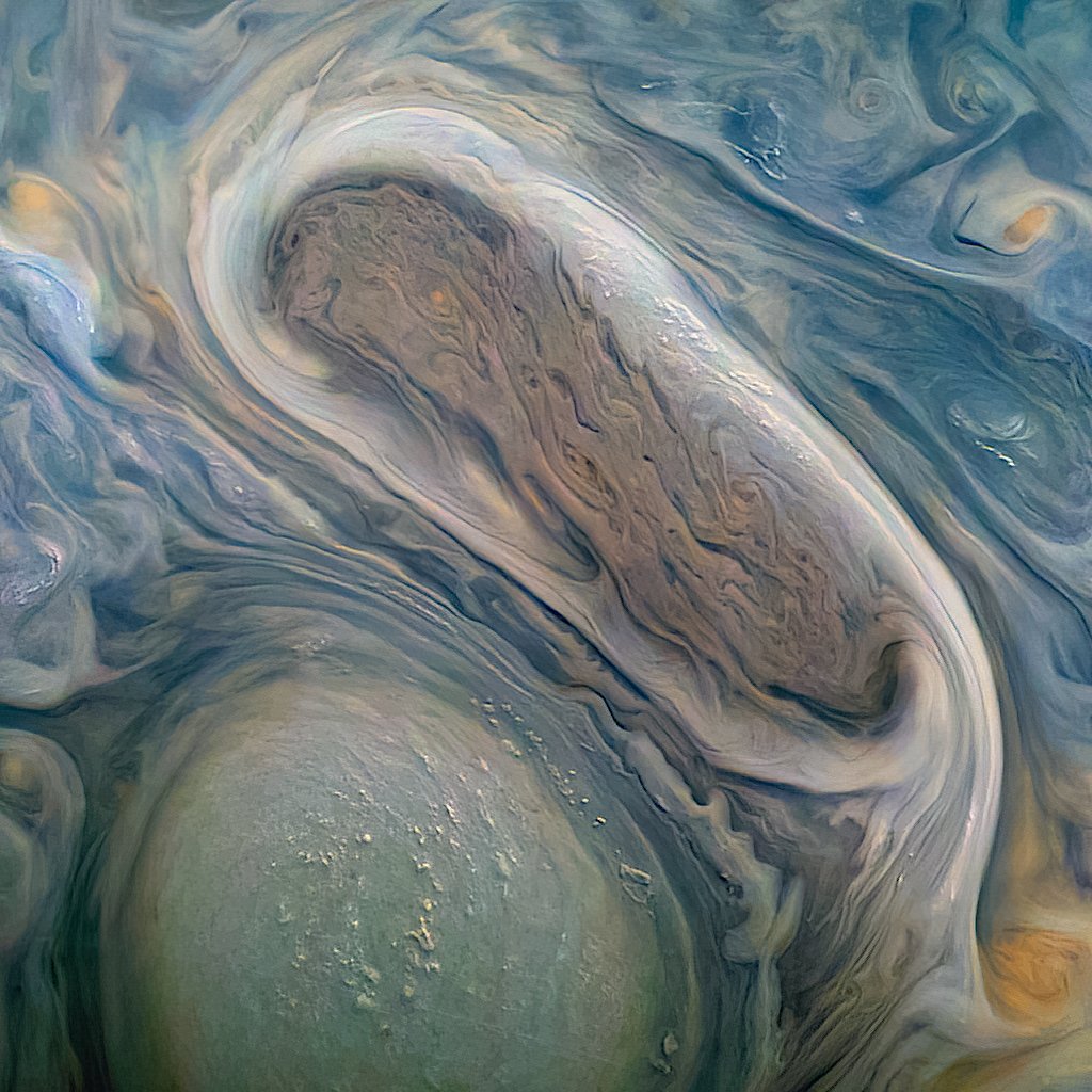 Jupiter's Cloud Tops seen by NASA's Juno spacecraft