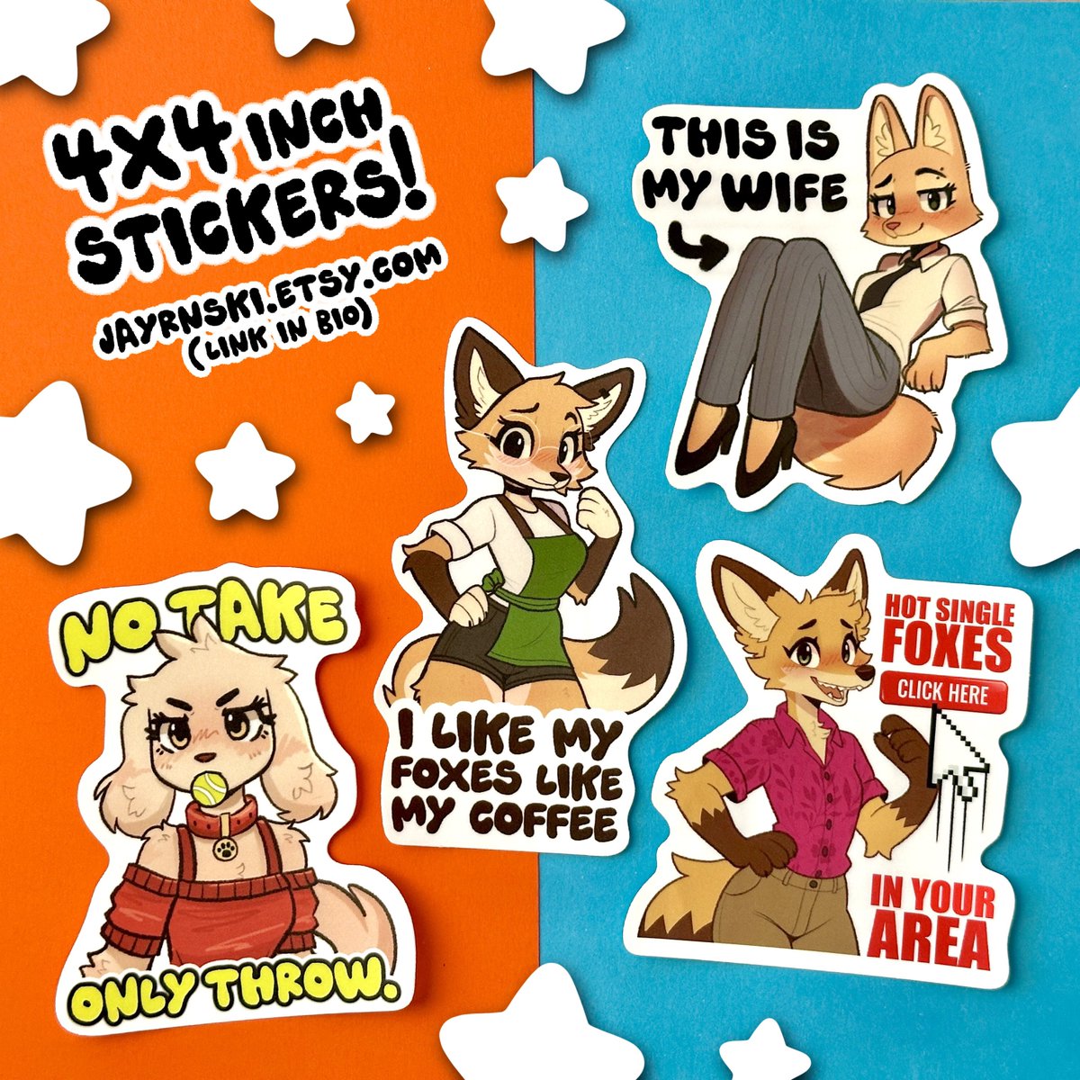 *NEW* silly stickers on my Etsy shop! ✨
>>> jayrnski.etsy.com :333 ILY ALL!! 🩷