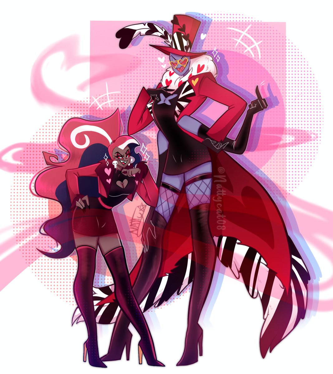 Move it bitches! this divas will be killing it in the new season ✨🎀🦋
#HazbinHotel #HazbinHotelFanart 
#HazbinHotelValentino #Valentino
#HazbinHotelVelvette #Velvette #HazbinHotelVees #fanart