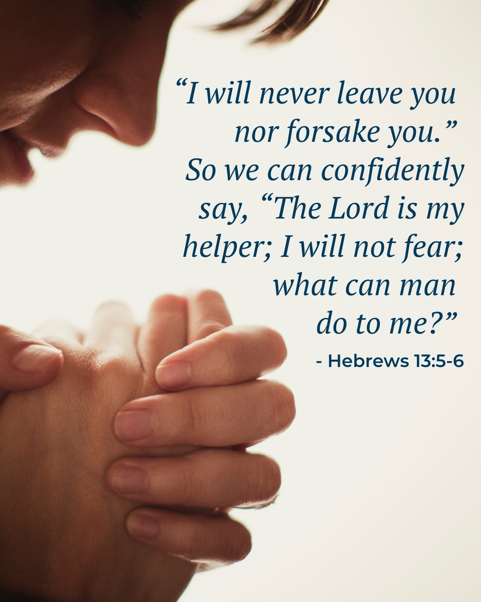 LCMSFoundation's tweet image. The Lord has promised to be with you. You are not alone! 

“I will never leave you nor forsake you.” So we can confidently say, “The Lord is my helper; I will not fear; what can man do to me?” - Hebrews 13:5-6

#LCMSFoundation #LCMS #ScriptureSaturday #SundayReadings #Epistle
