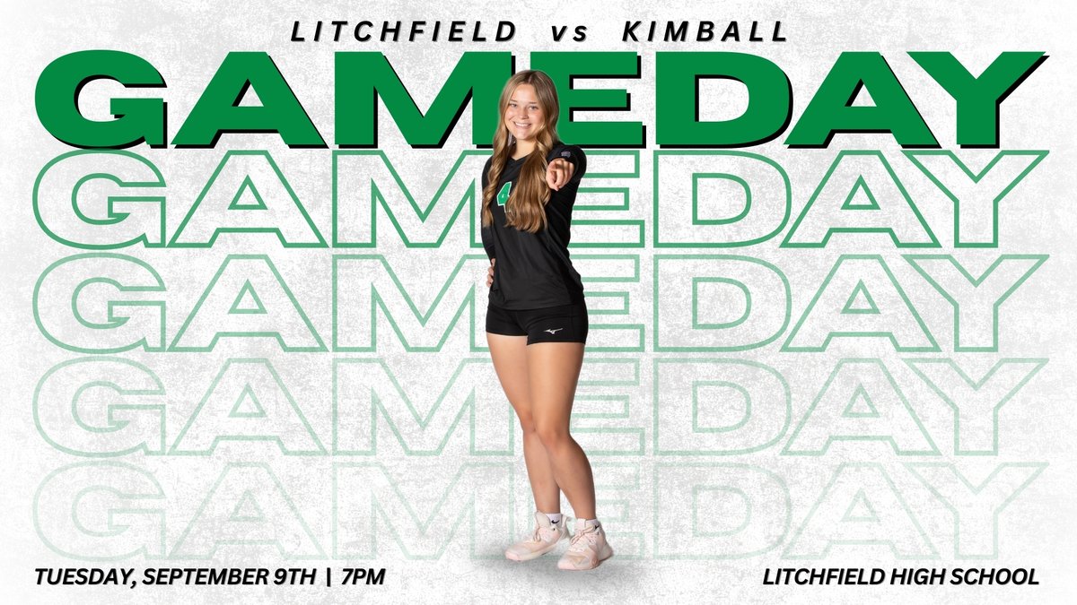 Game Day!

🏐 vs Kimball
⌚️7:00pm
📍Litchfield High School

#golitch