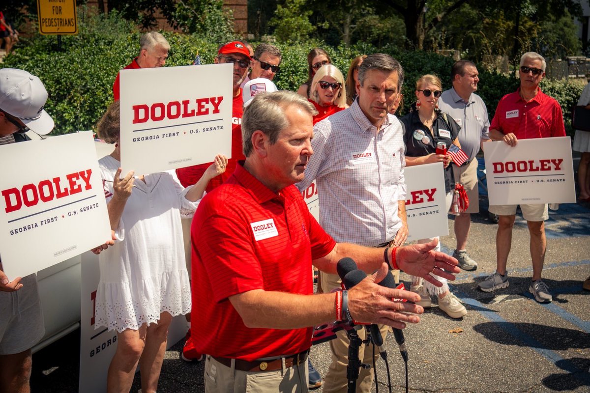 DerekDooleyGA's tweet image. I’m deeply honored to have the endorsement of the best governor in the country, @BrianKempGA! Let’s fire Jon Ossoff and get this seat back for the people of Georgia.