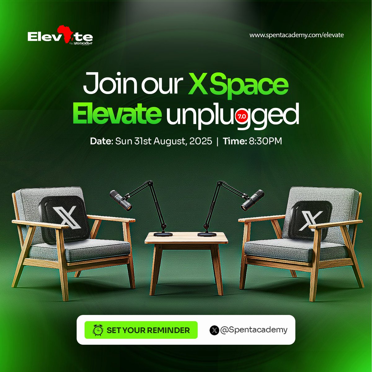 🔥 Training 10,000 Africans in Tech — it’s only getting hotter!

Join Elevate Unplugged 7.0 this Sunday 
🗓 31st August | ⏰ 8:30PM
🎙x.com/i/spaces/1BRKj…

#ElevateUnplugged #XSpace