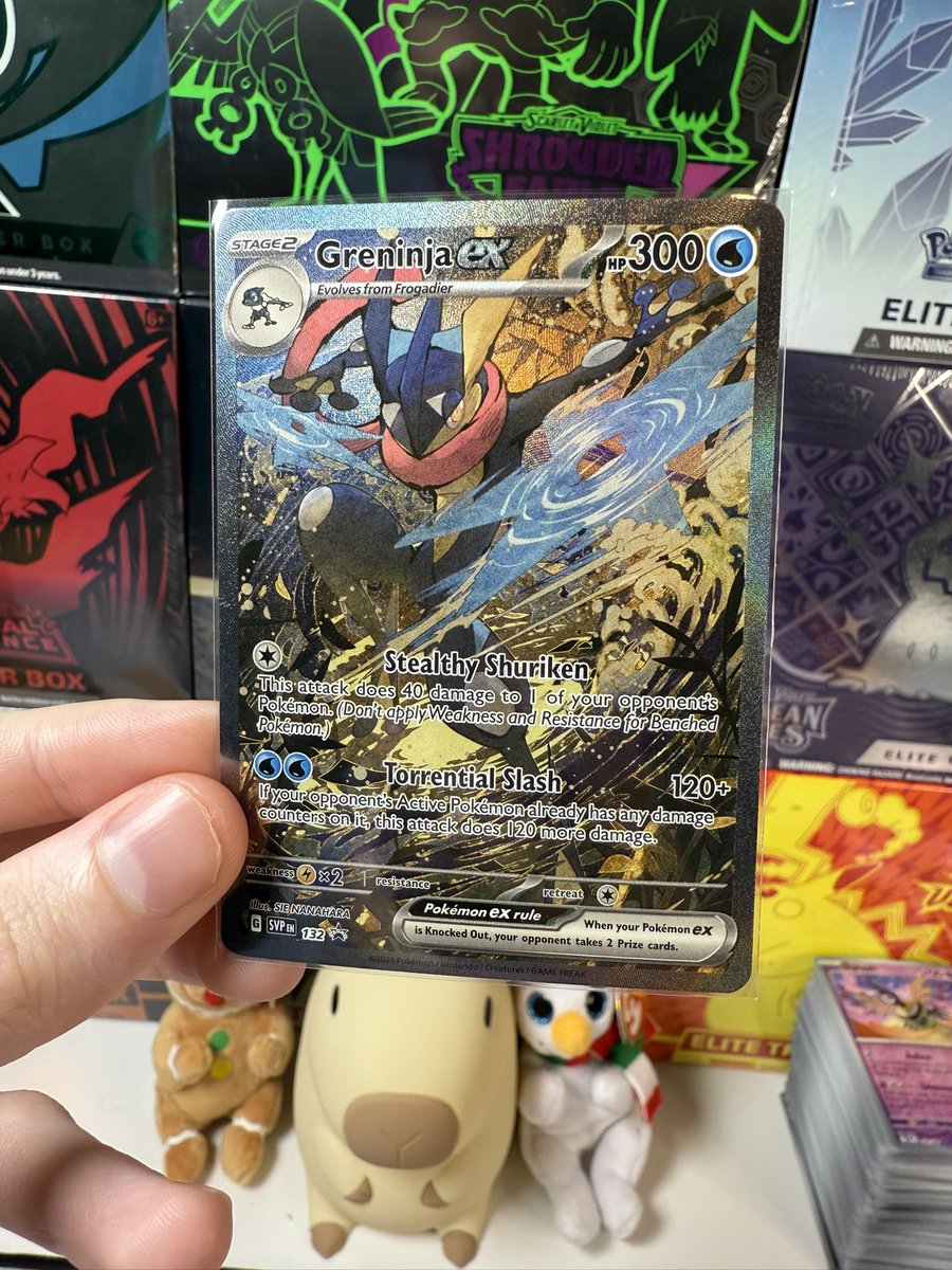 bamfies's tweet photo. These 2 have to be some of the best promos they’ve ever printed 🥶

Kingdra is currently $70
Greninja is currently $60

What do you think these will be worth in 10 years? https://t.co/rLzQDjew5z