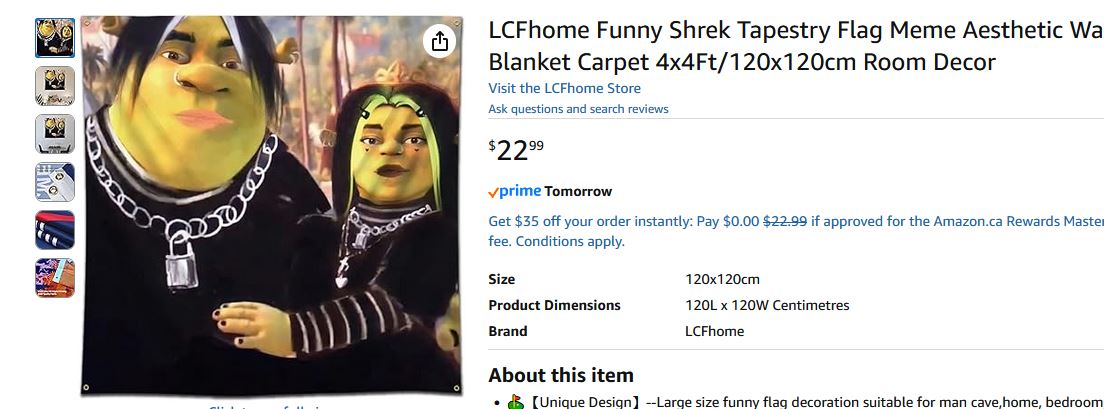 They take you back to their place but they've got the goth Shrek tapestry hanging over their bed...
amzn.to/4g1UoB4