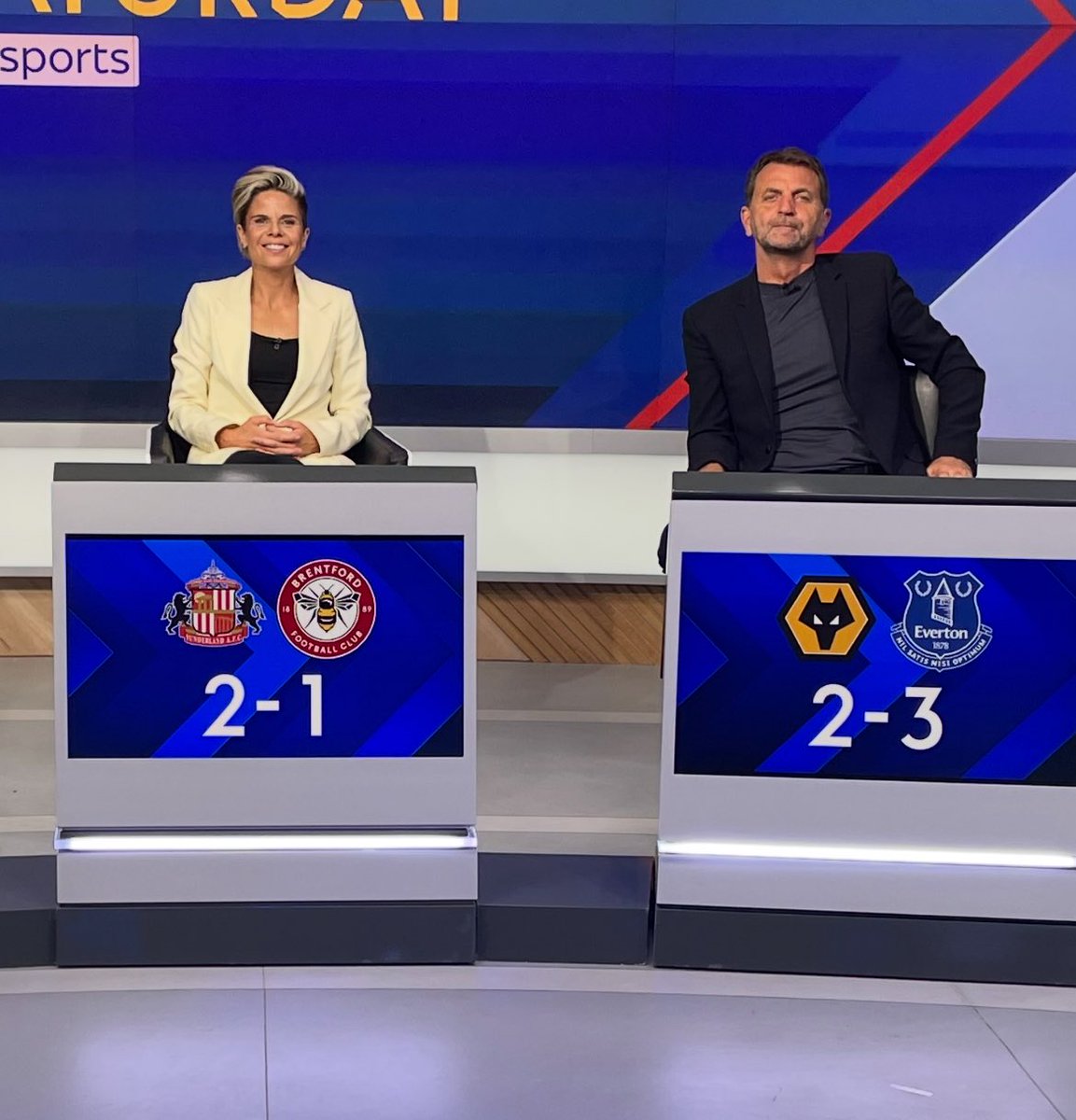 suesmith8's tweet image. Great fun today on #soccersaturday and an Everton win 💙