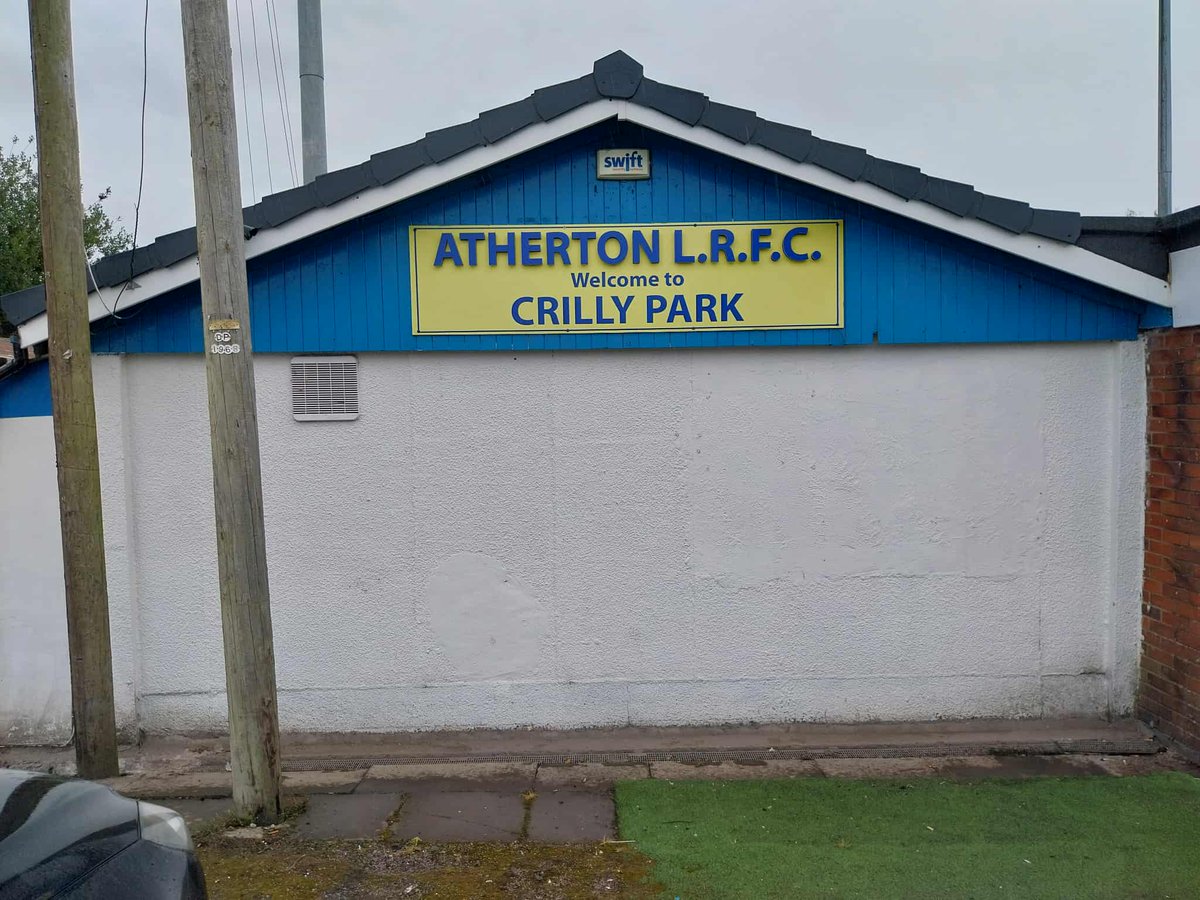 FACupFactfile's tweet photo. Thanks to Kaden, Steve and everyone at @AthertonLRFC for their wonderful hospitality and congratulations on their convincing Flat Cap Derby win in #FACup today! https://t.co/W5wXbjKM7s