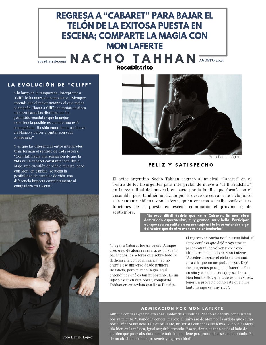 El actor <a href="/Nachotahhan/">Nacho Tahhan</a> vuelve a #Cabaret para bajar el telón de esta exitosa puesta en escena.

La charla completa AQUÍ: goo.su/EKYbCb