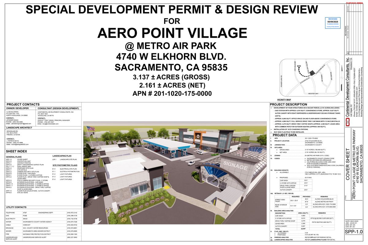 MarcoRPi1's tweet photo. A new Supercharger is coming soon to Sacramento County, California!!

16 V4 stalls are planned as part of an upcoming commercial development at the corner of Elkhorn Blvd and Metro Air Pkwy.

The site is located about a mile off Interstate 5 near Sacramento International Airport. https://t.co/FhLtvKmC6G