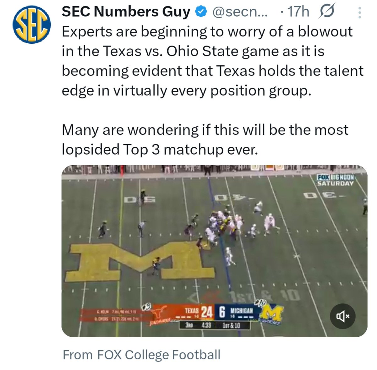 WestCoastNick's tweet photo. @secnumbersguy ¯\_(ツ)_/¯ https://t.co/JHXTDAo2oy