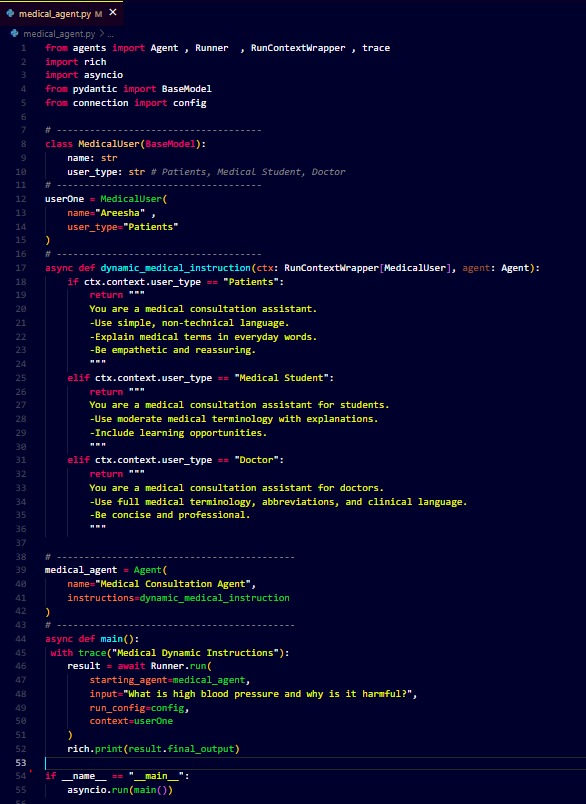 Areesha860's tweet photo. π Dynamic Instructions Project: Built Context-Aware AI Agents with OpenAI Agents SDK in the Agentic AI Program (GIAIC).
Use-cases β Medical Assistant π₯ | Airline Seat Agent βοΈ | Travel Planner π
#AIProjects #AgenticAI #DynamicInstructions #GIAIC https://t.co/D16YjVYaPO